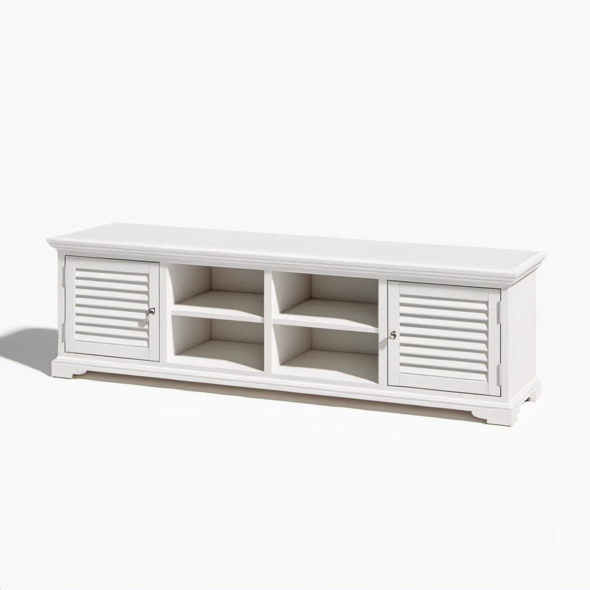 Biała szafka RTV z płyty MDF 180 x 45 x 60 cm