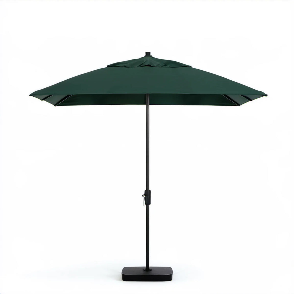 Zielony okrągły parasol ogrodowy Ø 270 cm z podstawą, stalowy stelaż