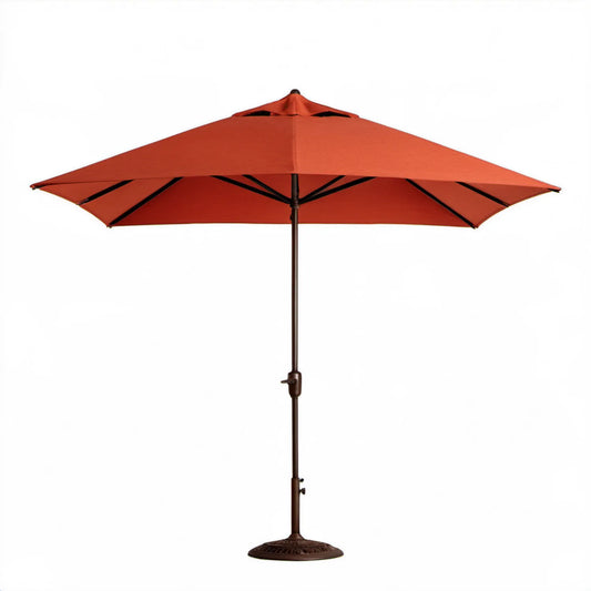 Ośmiokątny parasol ogrodowy terakotowo-brązowy 300 cm, wysokość 250 cm